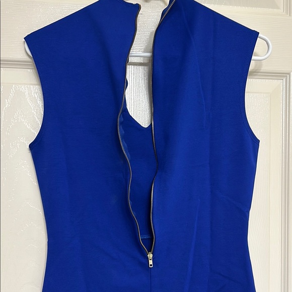 Rolla Coster Royal Blue Bodycon Midi Dress Curvy V-Neck - Picture 10 of 11
